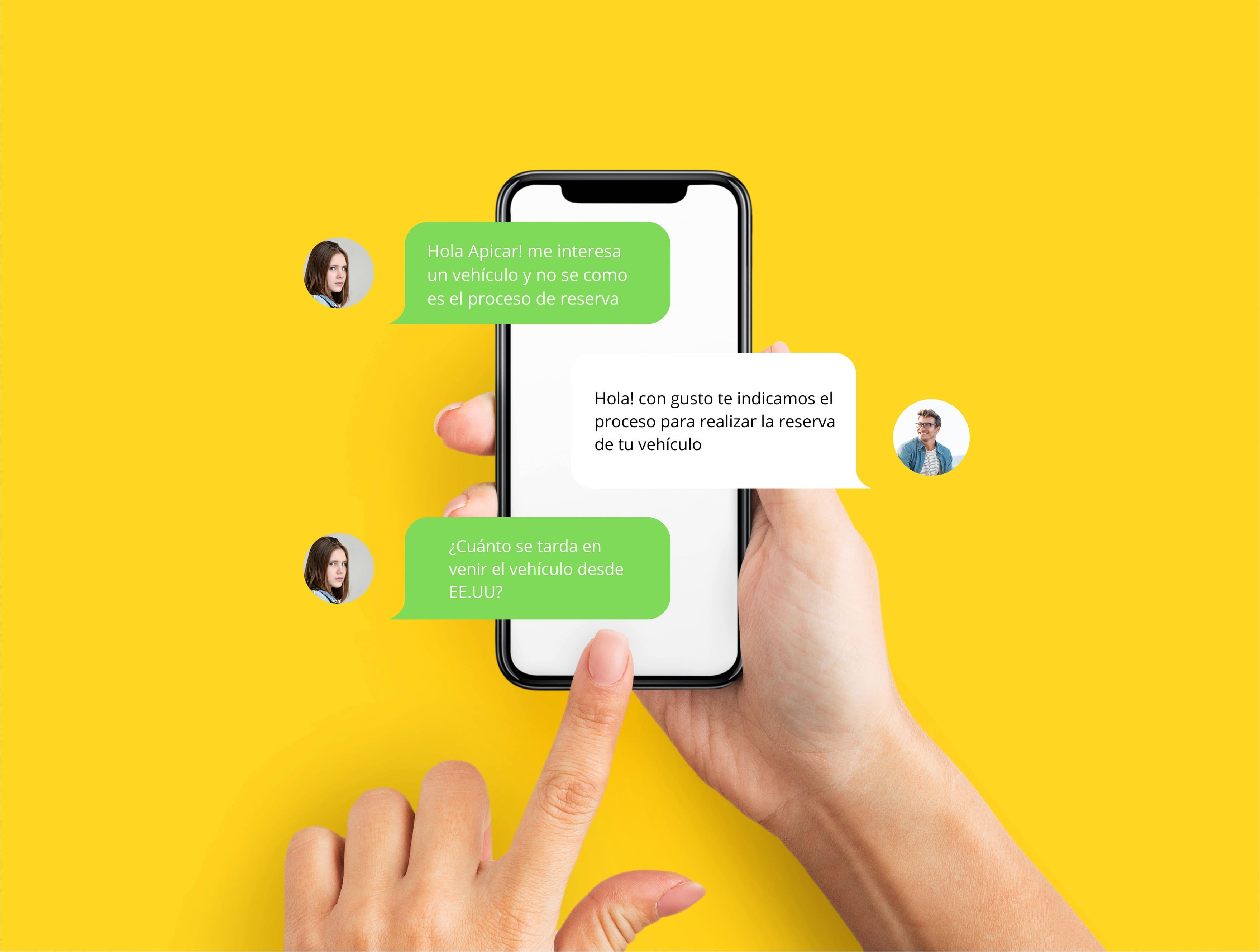 Conversación por WhatsApp con el equipo de Apicar